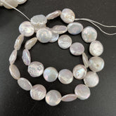 Natural Freshwater Pearl Beads Button Shape Punch For Jewelry Making DIY Necklace Bracelet Accessories